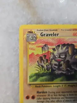 Pokemon Graveler Card 37/62 NM/Mint Fossil Set Stage 1 Uncommon Rare TCG - Image 2