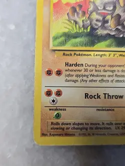 Pokemon Graveler Card 37/62 NM/Mint Fossil Set Stage 1 Uncommon Rare TCG - Image 5