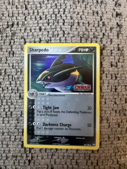 2007 Pokemon EX Power keepers 38/108 Sharpedo Reverse Holo LP Rare Card STAMPED - Image 1