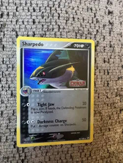 2007 Pokemon EX Power keepers 38/108 Sharpedo Reverse Holo LP Rare Card STAMPED - Image 3