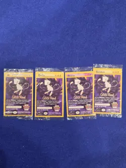 POKEMON SET OF 4 SEALED BLACK STAR PROMO WB Movie Pokemon Cards - Image 1