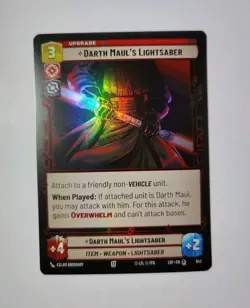 Star Wars Unlimited Darth Mauls Lightsaber (SPECIAL) Foil #642 w/3 FREE cards - Image 1