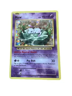 Evolutions 2016 Holo Rare Mew 53/108 XY LP+ English Pokemon Card TCG - Image 1