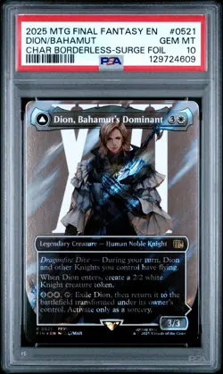 2025 MTG FINAL FANTASY BAHAMUT, WARDEN OF LIGHT/DION, BAHAMUT'S DOMINANT PSA 10 - Image 1
