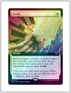 1x Erode, Extended Art Foil, Secrets of Strixhaven, MTG NM - Image 1