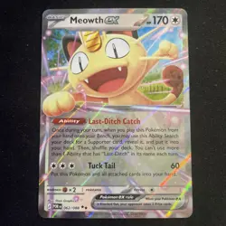 Pokemon Meowth EX 062/088 Full Art Holo Rare EX Card POR RN 2015 - Image 1