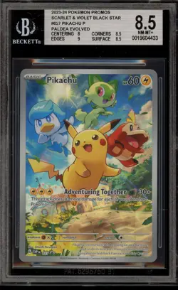 Pokemon Pikachu Paldea Evolved ETB Promo SVP EN 027 BGS 8.5 - Image 1