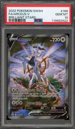 Pokemon Arceus V Brilliant Stars Full Alt Art #166 PSA 10 Gem Mint - Image 1