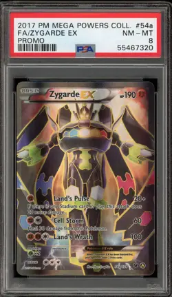 Pokemon Zygarde EX Mega Powers Coll. Full Alt Art Promo #54a PSA 8 - Image 1