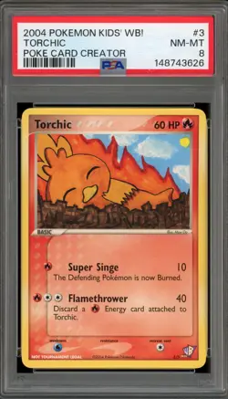 Pokemon Torchic Kids' WB! Poke Card Creator #3 PSA 8 - Image 1