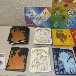 Huge Lot Of Pokemon Tcg Accessories 100+ Sleeves, Dice, Vintage Info Cards, Ect. - Image 2