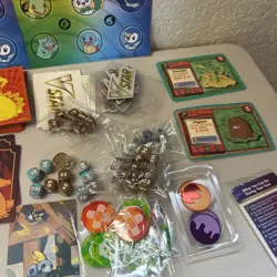 Huge Lot Of Pokemon Tcg Accessories 100+ Sleeves, Dice, Vintage Info Cards, Ect. - Image 4