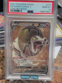 Pokemon Chilling Reign Sandaconda V 175 PSA 10 - Image 1