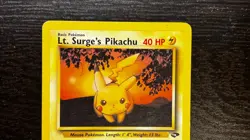 POKEMON TCG - GYM CHALLENGE LT. SURGE'S PIKACHU 84/132 COMMON LP MP - Image 2