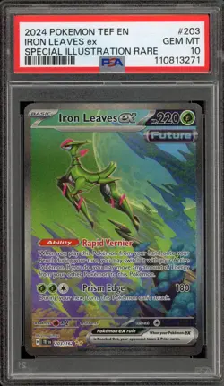 Pokemon Iron Leaves ex Temporal Forces Special Illustration Rare #203 PSA 10 - Image 1