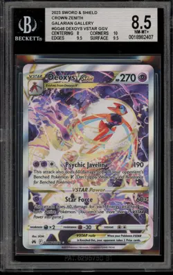 Pokemon Deoxys VSTAR Crown Zenith Galarian Gallery Full Art #GG46 BGS 8.5 - Image 1