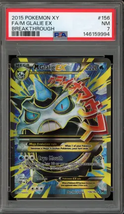 Pokemon M Glalie EX XY Breakthrough Full Art #156 PSA 7 - Image 1