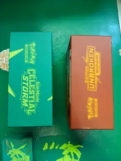Pokemon EMPTY Etb Sun Moon Celestial Storm Unbroken Bond Lot of 2 - Image 2