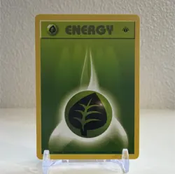 Pokemon Grass Energy 102/102 Base Set 1st Edition Basic Energy 1999 Common - Image 1