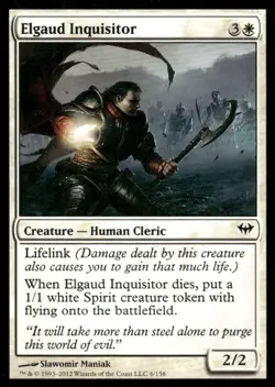 Elgaud Inquisitor Dark Ascention MTG Magic the Gathering card - Image 1