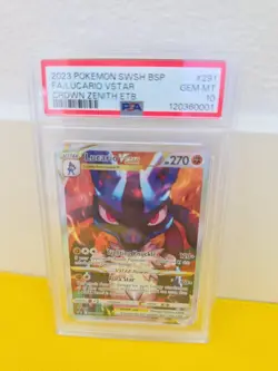 2023 Pokemon Lucario Crown Zenith Etb Psa 10 Swsh 291 - Image 1