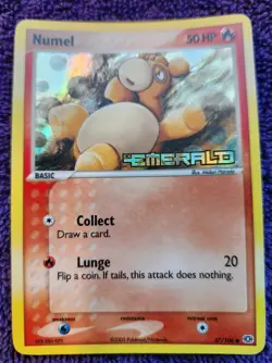 Numel 57/106 Emerald Stamped Reverse Holo Pokemon *NICE* - Image 1