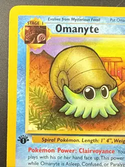 Pokemon TCG Fossil Omanyte 52/62 Fossil 1st edition NM Near Mint - Image 2
