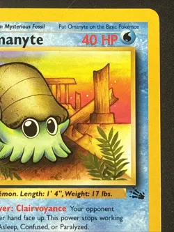 Pokemon TCG Fossil Omanyte 52/62 Fossil 1st edition NM Near Mint - Image 3