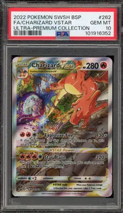 Pokemon Charizard VSTAR Ultra-Premium Coll. Full Alt Art Promo SWSH262 PSA 10 - Image 1