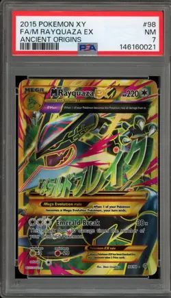 Pokemon M Rayquaza EX XY Ancient Origins Full Art #98 PSA 7 - Image 1