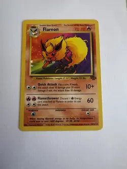 Pokemon TCG Flareon 19/64 1st Edition Jungle Card - Image 1