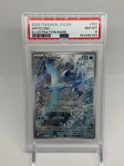 Pokemon TCG Articuno #161/159 Sv09: Journey Together Illustration Rare PSA 8 - Image 1
