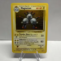 Pokemon Magneton 9/102 Base Set Holo - NM - Vintage WOTC Holo Rare Very Clean - Image 1