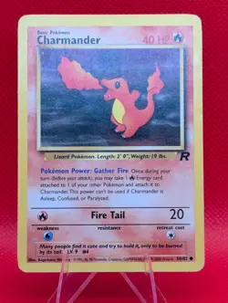 CHARMANDER 50/82 C TEAM ROCKET POKEMON UNLIMITED MP CHARMANDER - Image 1