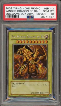 Yu-Gi-Oh! The Winged Dragon of Ra Game Boy ADV Secret Rare Promo GBI-003 PSA 10 - Image 1