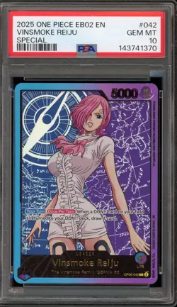 One Piece CCG Vinsmoke Reiju EB02 Special OP06-042 PSA 10 Gem Mint - Image 1