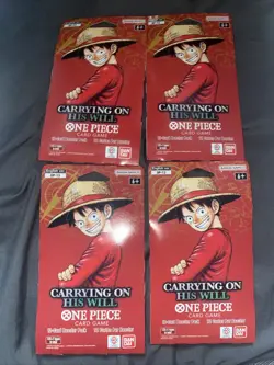 One Piece Carrying On His Will Sleeved Booster Pack X4 Factory Sealed New - Image 1