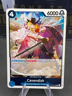 Cavendish OP10-045 (R) Rare Foil Royal Blood One Piece TCG - Image 1