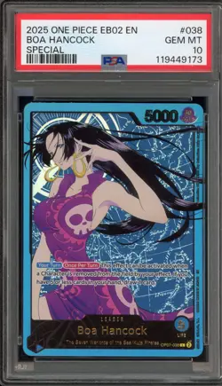 One Piece CCG Boa Hancock EB02 Special OP07-038 PSA 10 Gem Mint - Image 1