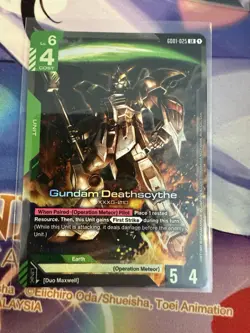 Gundam Card Game Newtype Rising Gundam Deathscythe GD01-025 LR Holo Foil - Image 1