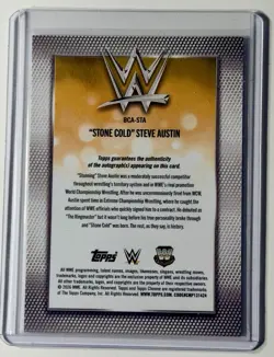 2026 Topps Chrome WWE Stone Cold Steve Austin Auto FDI Refractor /12! RARE! 💎📈 - Image 2