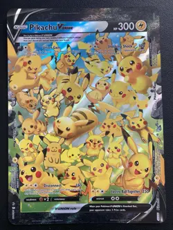 Pikachu V Union SWSH141 Holo Ultra Rare JUMBO Black Star Promo Pokemon Cards NM - Image 1