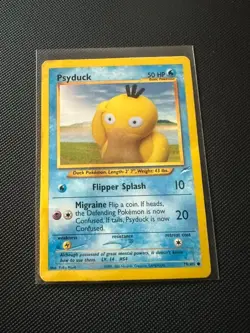 Psyduck #79 Pokemon Card - Neo Destiny - HEAVELY PLAYED Condition - Image 1