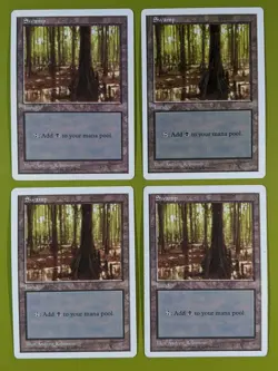 Swamp (439) x4 Fifth Edition 5th 4x Magic the Gathering MTG White Border - Image 1