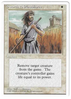►Magic-Style◄ MTG - Swords to Plowshares - Alternate 4th Fourth Edition - Good - Image 1