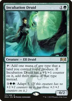 Incubation Druid 1x FOIL RNA MTG Ravnica Allegiance Rare MINT green - Image 1