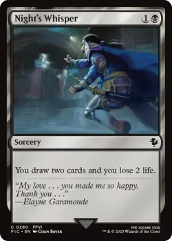 Night's Whisper 0280 MTG Commander FINAL FANTASY Common NP - Image 1