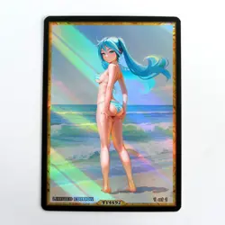 HATSUNE MIKU Waifu Anime Card LIMITED 1/1 Custom TCG Holo T14692 - Image 1