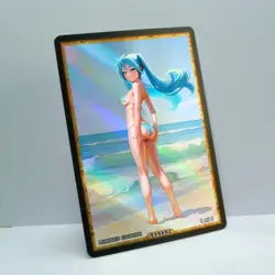 HATSUNE MIKU Waifu Anime Card LIMITED 1/1 Custom TCG Holo T14692 - Image 2