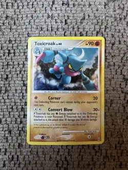 2009 Pokemon Platinum Arceus 1/99 Toxicroak Holo NM Rare Card Vintage collection - Image 1